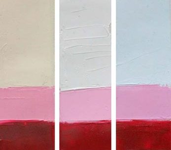 Warm white titanium zinc white and cool white mixed with quinacridone red