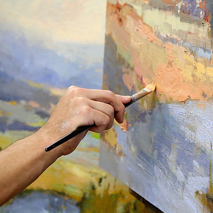 Controlling surface quality oil painting