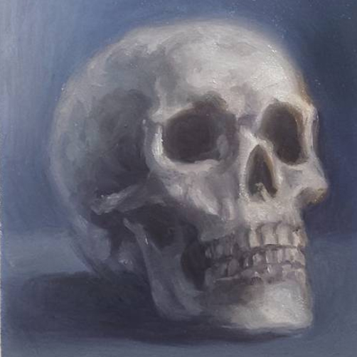 Cool White Painting by Kristina Carroll