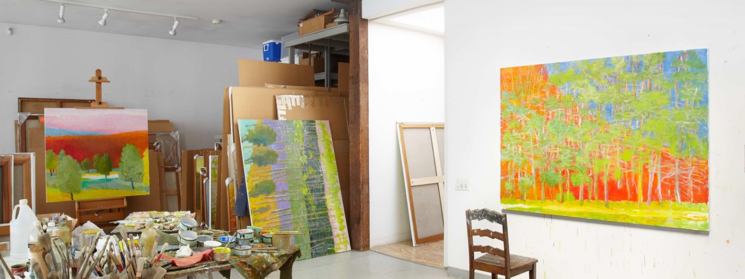 Wolf Kahn's Studio