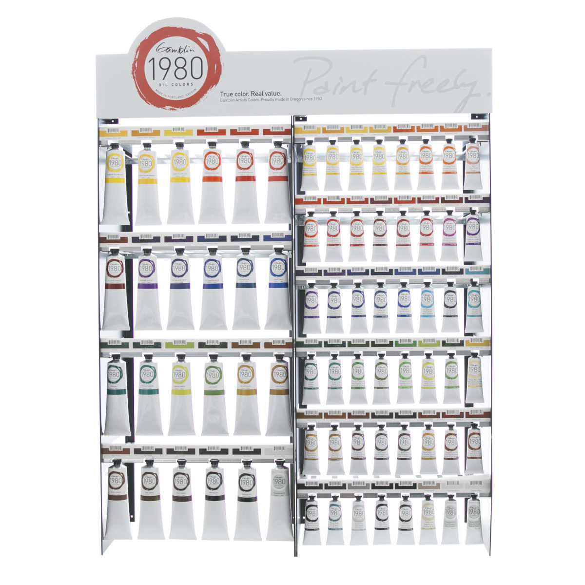 Gamblin 1980 retail assortment 150ml and 37ml oil colors