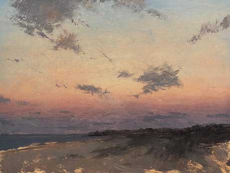 Paul Batch, Land’s End, Oil on Panel, 6” x 8”.